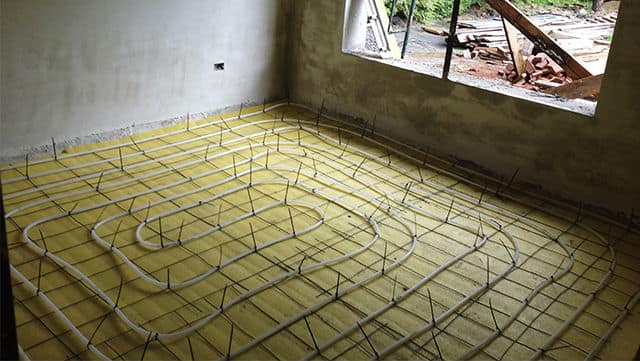 Instalación de piso radiante